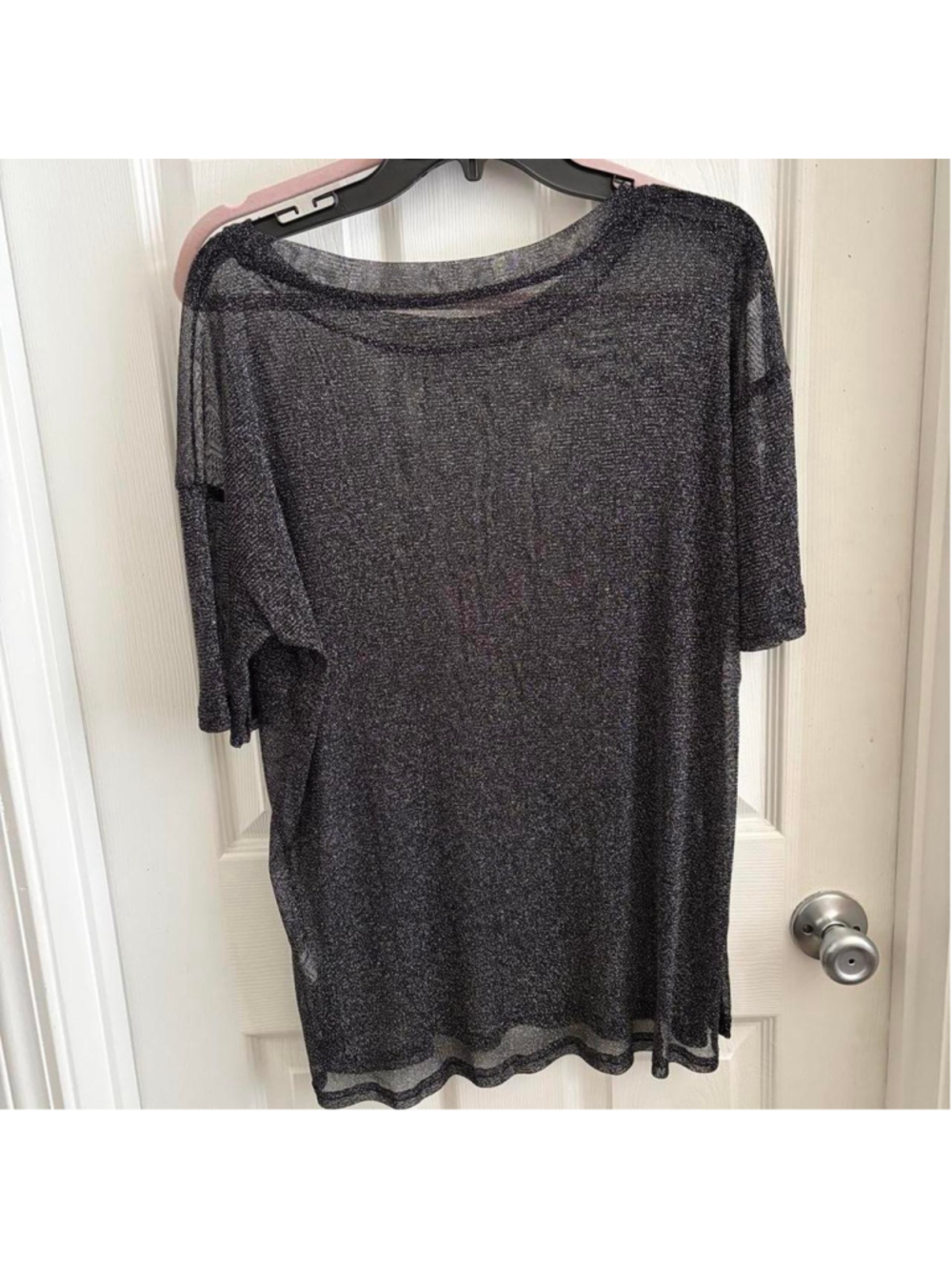Y2K Sheer Retro Glitter Mesh Indie Sleaze Rave Party Clubbing Top Size Small - Picture 4 of 6